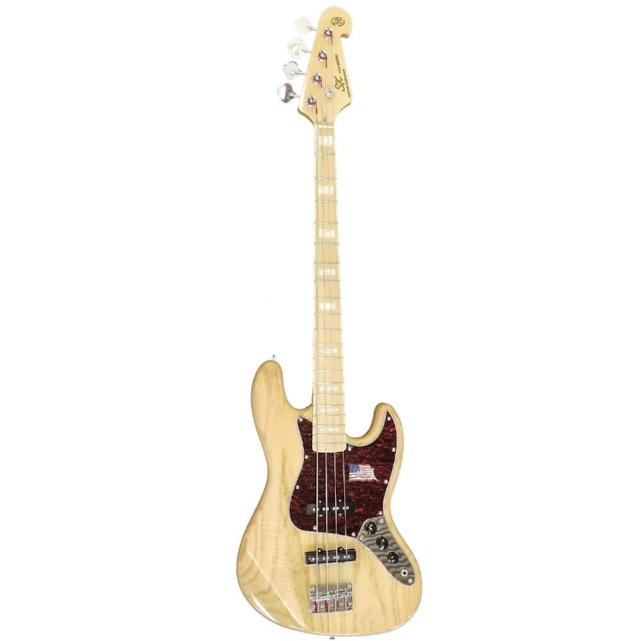 Contrabaixo SX SJB75 Jazz Bass de 4 Cordas em Ash Natural c/ Tortoise