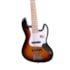 Contrabaixo SX SJB75 Jazz Bass de 5 Cordas Sunburst C/ Escudo Branco