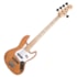 Contrabaixo SX SJB755 ASH NA Jazz Bass de 5 Cordas Natural c/ Escudo Branco Contrabaixo SX SJB755 ASH NA Jazz Bass de 5 Cordas Natural c/ Escudo Branco