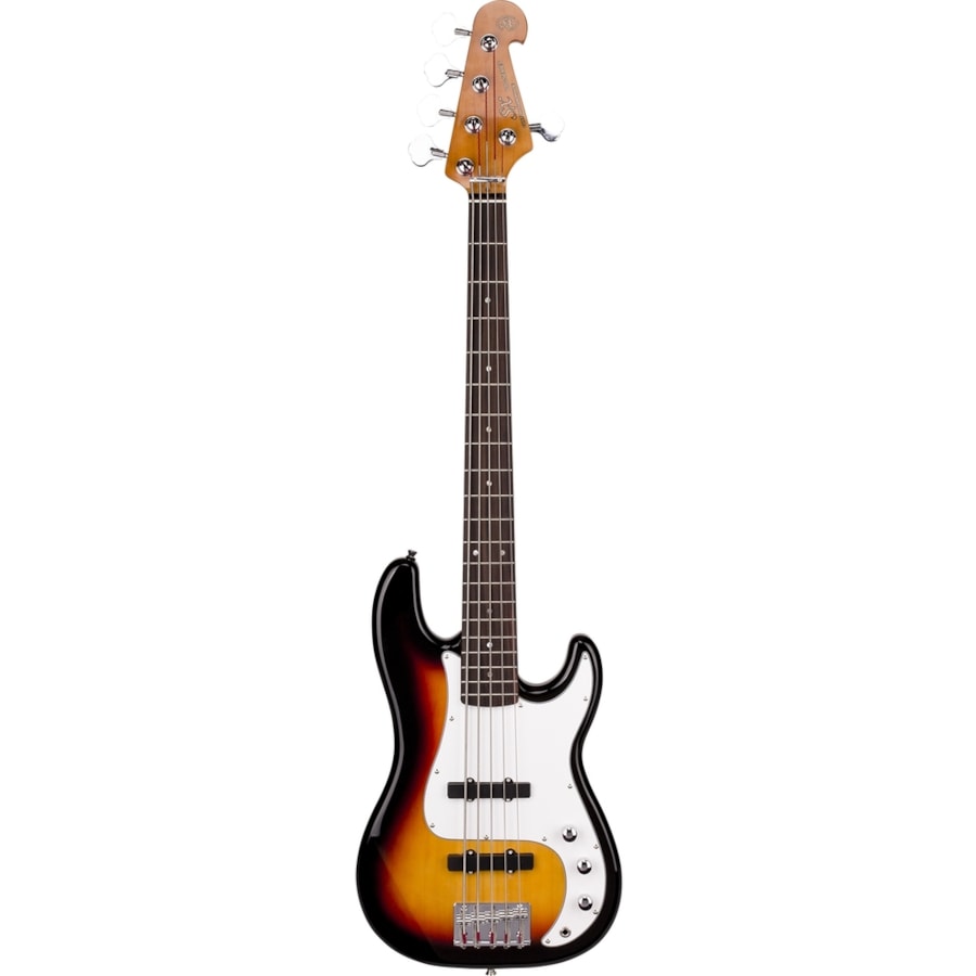 Contrabaixo SX SPB62 + Jazz Bass de 5 Cordas Sunburst - Acompanha Bag Contrabaixo SX SPB62 + Jazz Bass de 5 Cordas Sunburst - Acompanha Bag