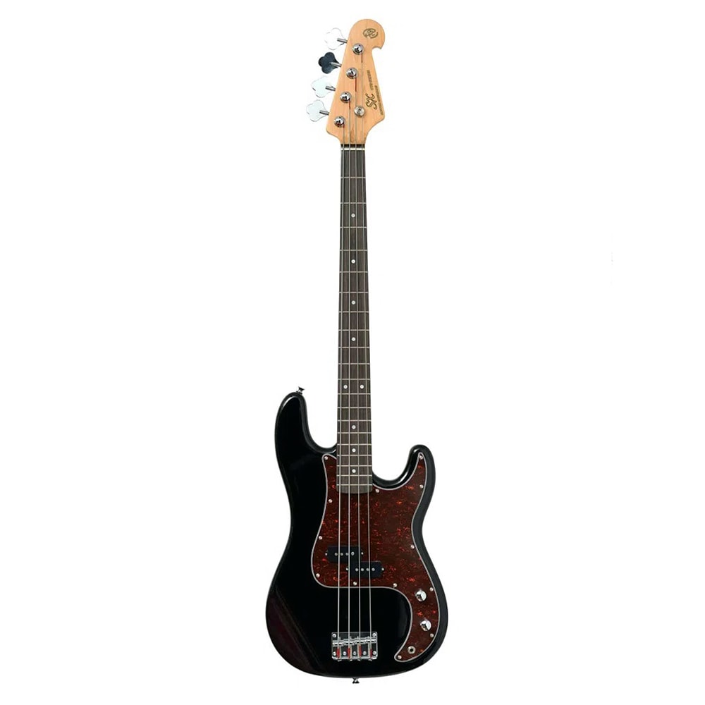 Contrabaixo SX SPB62+ Precision Bass de 4 Cordas Preto c/ escudo Tortóise - acompanha Bag
