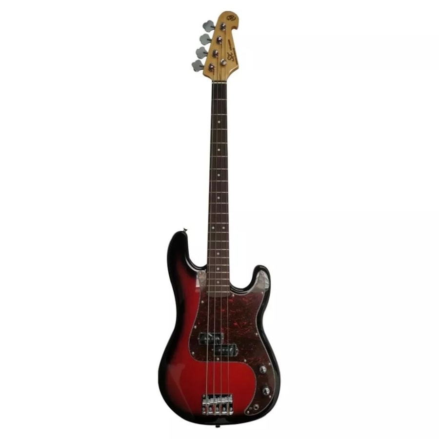 Contrabaixo SX SPB62+ Precision Bass de 4 Cordas Sunburst - Acompanha Bag Contrabaixo SX SPB62+ Precision Bass de 4 Cordas Sunburst - Acompanha Bag