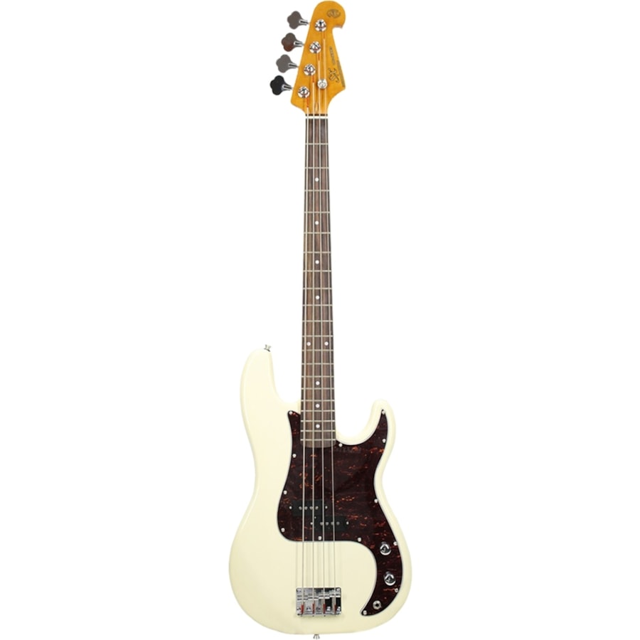 Contrabaixo SX SPB62+ Precision Bass de 4 Cordas Vintage White - Acompanha Bag Contrabaixo SX SPB62+ Precision Bass de 4 Cordas Vintage White - Acompanha Bag