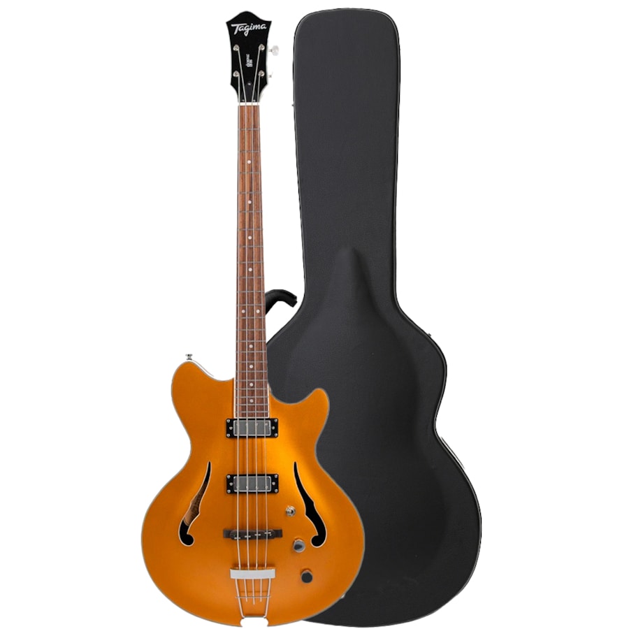 Contrabaixo Tagima Ekosonic GD Gold Semi Acústico Slim Passivo C/ Case