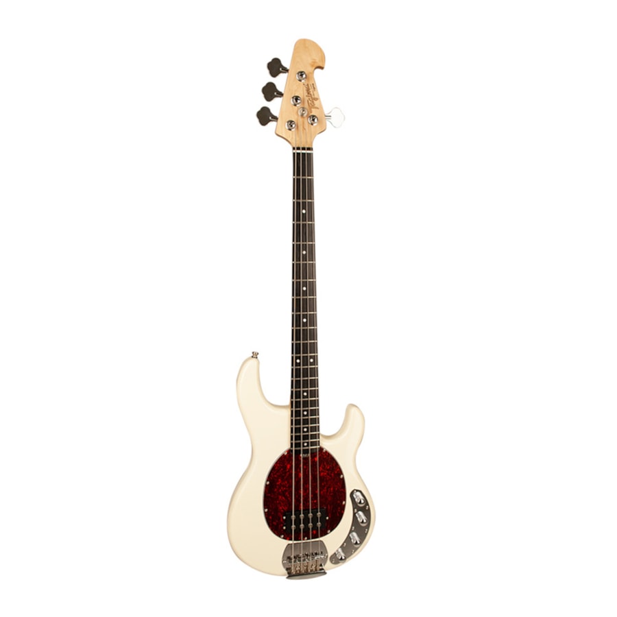 Contrabaixo Tagima TBM-4 OWH E/TT 4 Cordas Classic Series Ativo Branco C/ Escala Escura e Escudo Tortoise