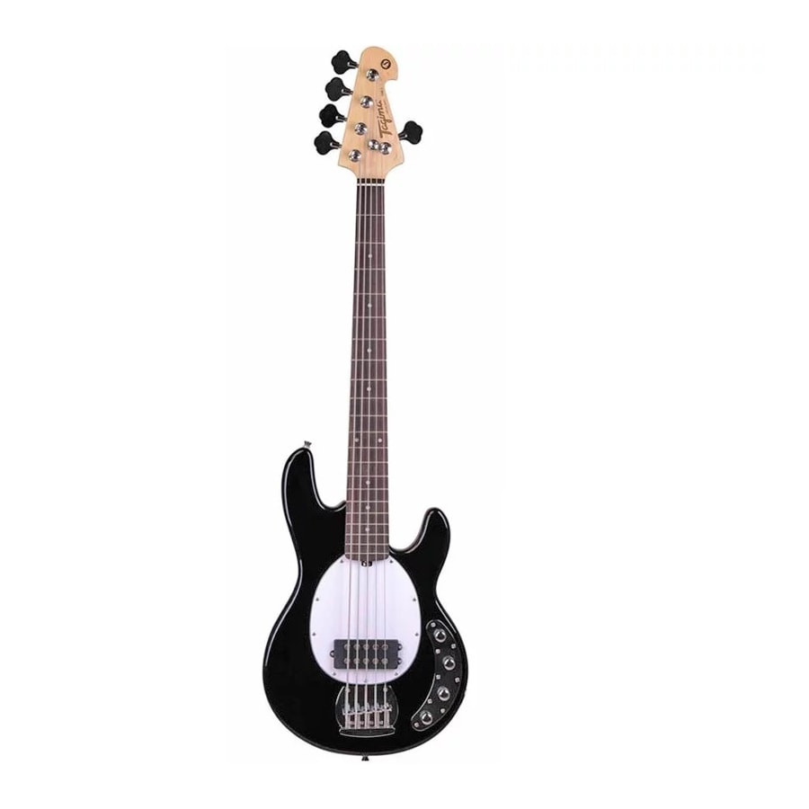Contrabaixo Tagima TBM-5 BK E/WH 5 Cordas Classic Series Ativo Preto C/ Escala Escura e Escudo Branco
