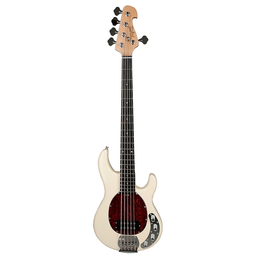 Contrabaixo Tagima TBM-5 OWH E/TT 5 Cordas Classic Series Ativo Branco C/ Escala Escura e Escudo Tortoise