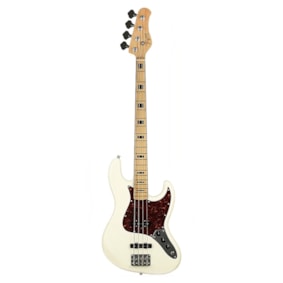 Contrabaixo Tagima TJB4 OWH C/TT Classic Series Jazz Bass Passivo Branco C/ Escala Clara e Escudo Torttoise Contrabaixo Tagima TJB4 OWH C/TT Classic Series Jazz Bass Passivo Branco C/ Escala Clara e Escudo Torttoise
