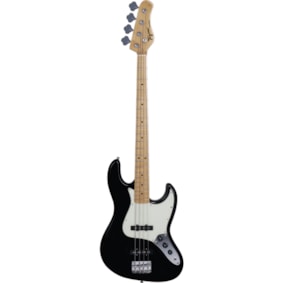 Contrabaixo Tagima TW-73 BK C/MG 4 Cordas TW Series Jazz Bass Passivo Preto C/ Escala Clara e Escudo Mint Green