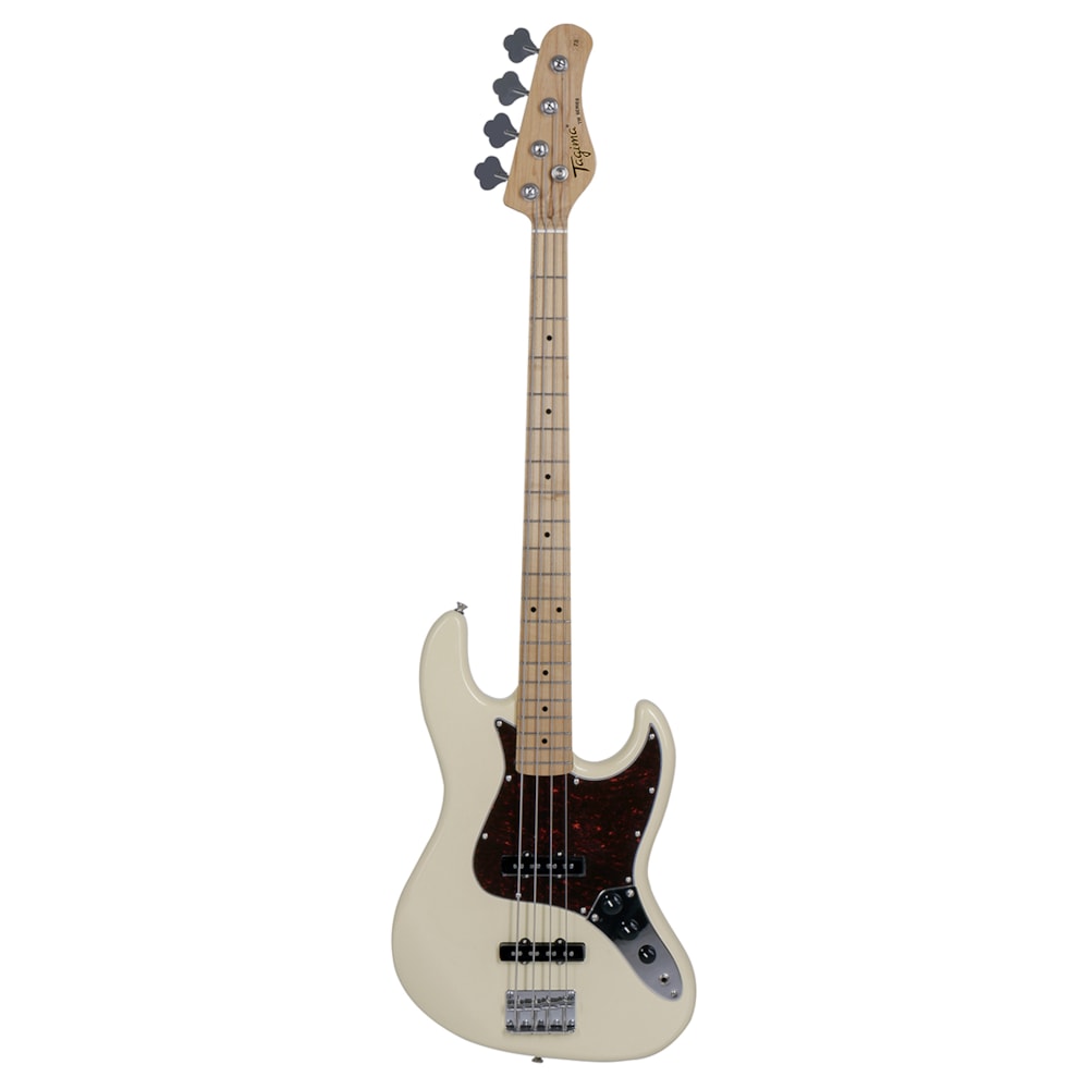 Contrabaixo Tagima TW-73 OWH C/TT 4 Cordas TW Series Jazz Bass Passivo Branco C/ Escala Clara e Escudo Tortoise