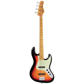 Contrabaixo Tagima TW-73 SB C/MG 4 Cordas TW Series Jazz Bass Passivo Sunburst C/ Escala Clara e Escudo Mint Green