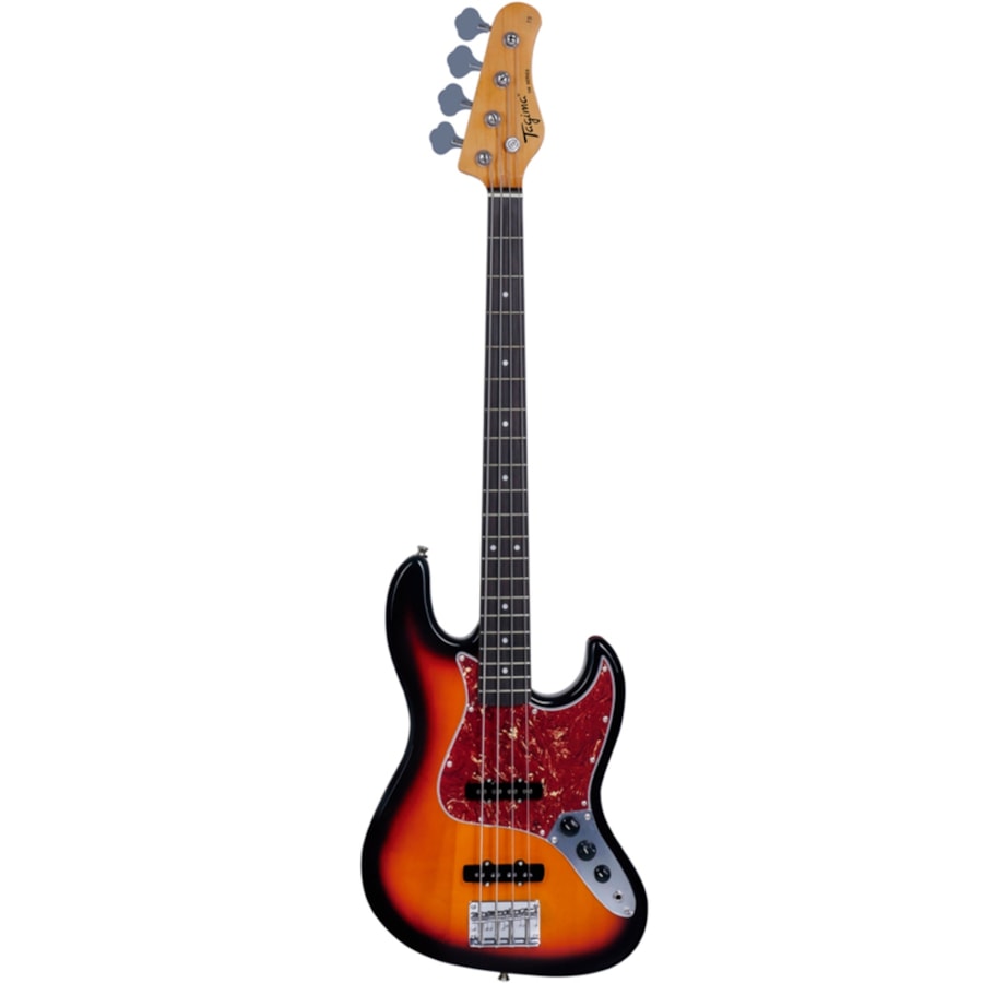 Contrabaixo Tagima TW-73 SB E/TT Fretless 4 Cordas TW Series Jazz Bass Passivo Sunburst C/ Escala Escura e Escudo Tortoise