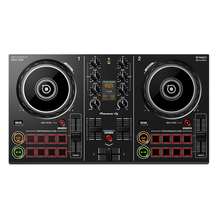 Controladora DJ Smart de 2 canais Pioneer DJ DDJ-200 Com Nota Fiscal + Garantia