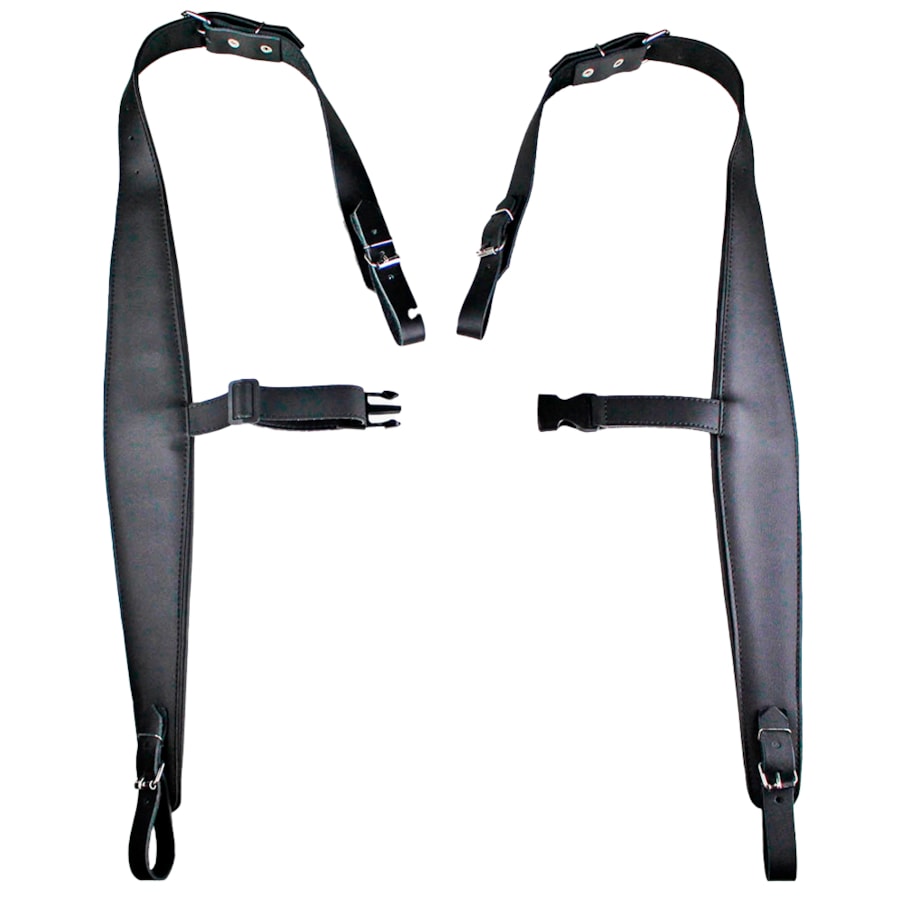 Correia Basso ACO 01 BK P/ Acordeon Em Couro Sintético Preto