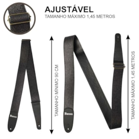 Correia Basso EX 47 Gliter Preto Correia Basso EX 47 Gliter Preto