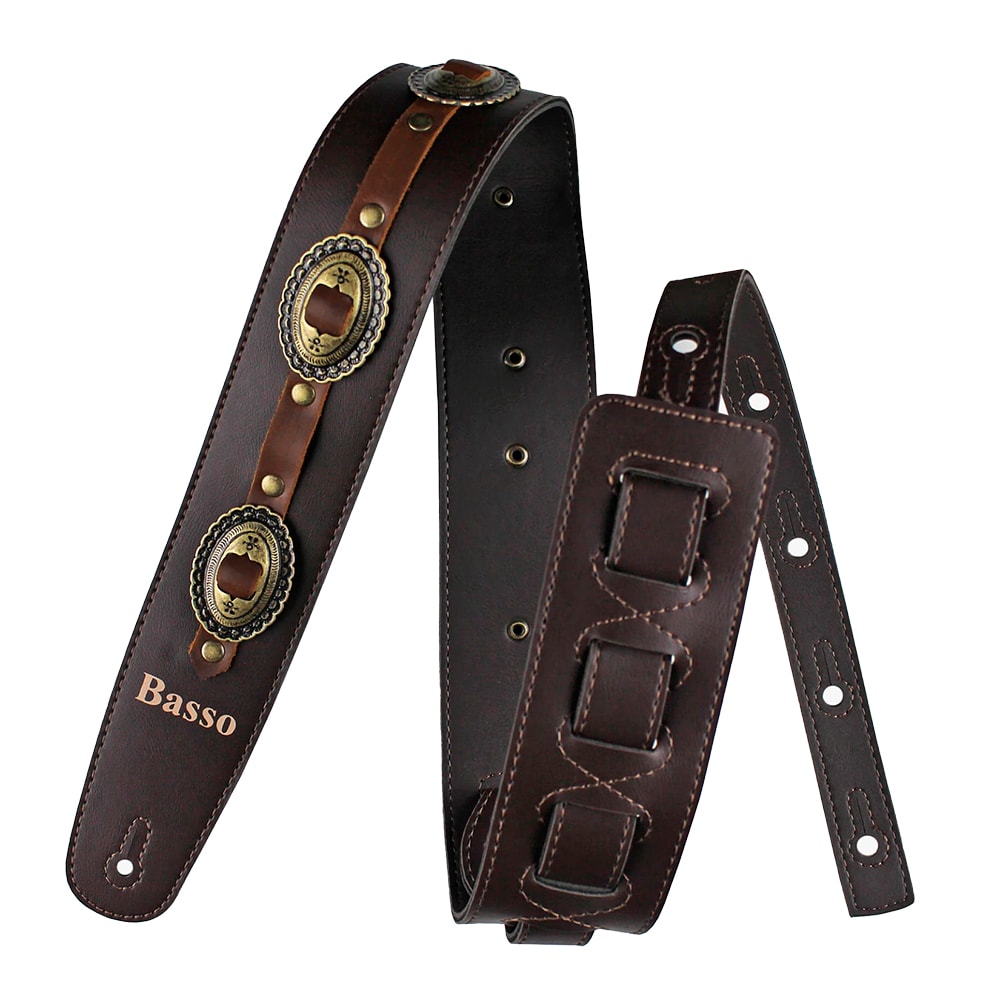 Correia Basso VT CT 02 P/ Instrumentos de Corda Em Couro Sintético Marrom