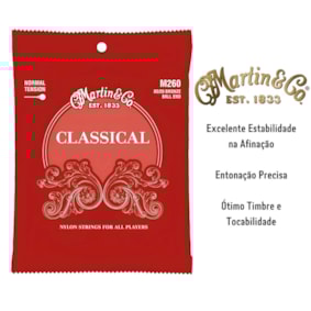 Encordoamento P/ Violão Martin M260 Classical Series Nylon 028, 032, 040, 030, 035, 043