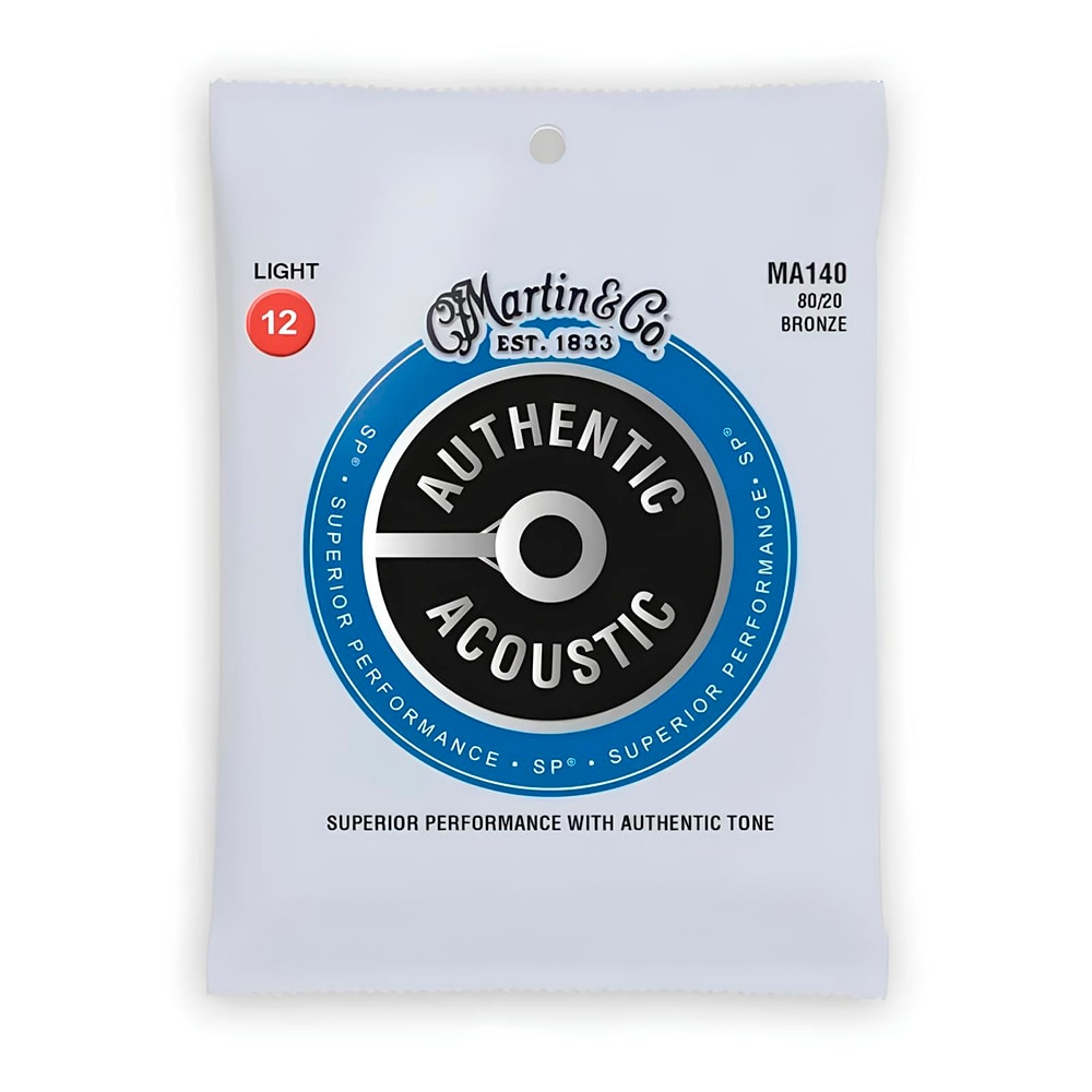 Encordoamento P/ Violão Martin MA140 Authentic Series Aço 012