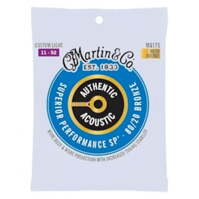 Encordoamento P/ Violão Martin MA175 Authentic Series Aço 011 Encordoamento P/ Violão Martin MA175 Authentic Series Aço 011