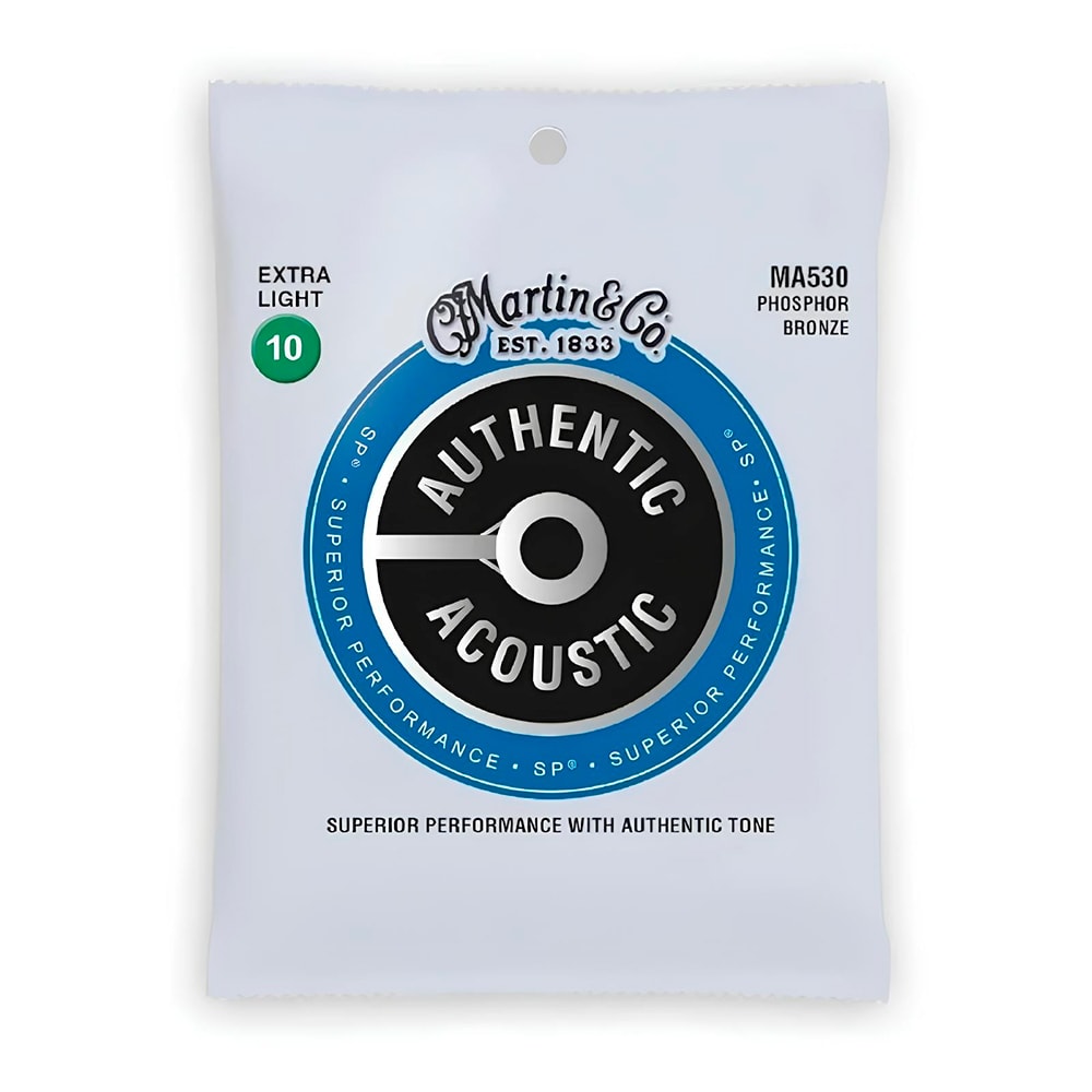 Encordoamento P/ Violão Martin MA530 Authentic Series Phosphor Bronze Aço 012