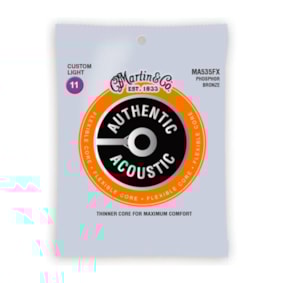 Encordoamento P/ Violão Martin MA535FX Authentic Series Aço 011