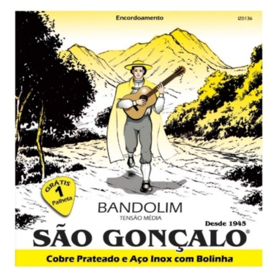 Encordoamento para Bandolim São Gonçalo de Aço Inox Encordoamento para Bandolim São Gonçalo de Aço Inox