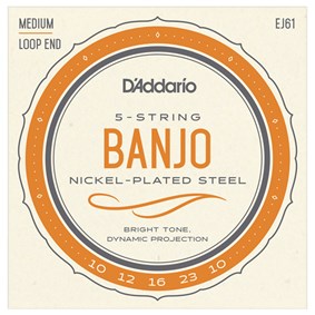 Encordoamento para Banjo D'addario EJ61 para 5 Cordas