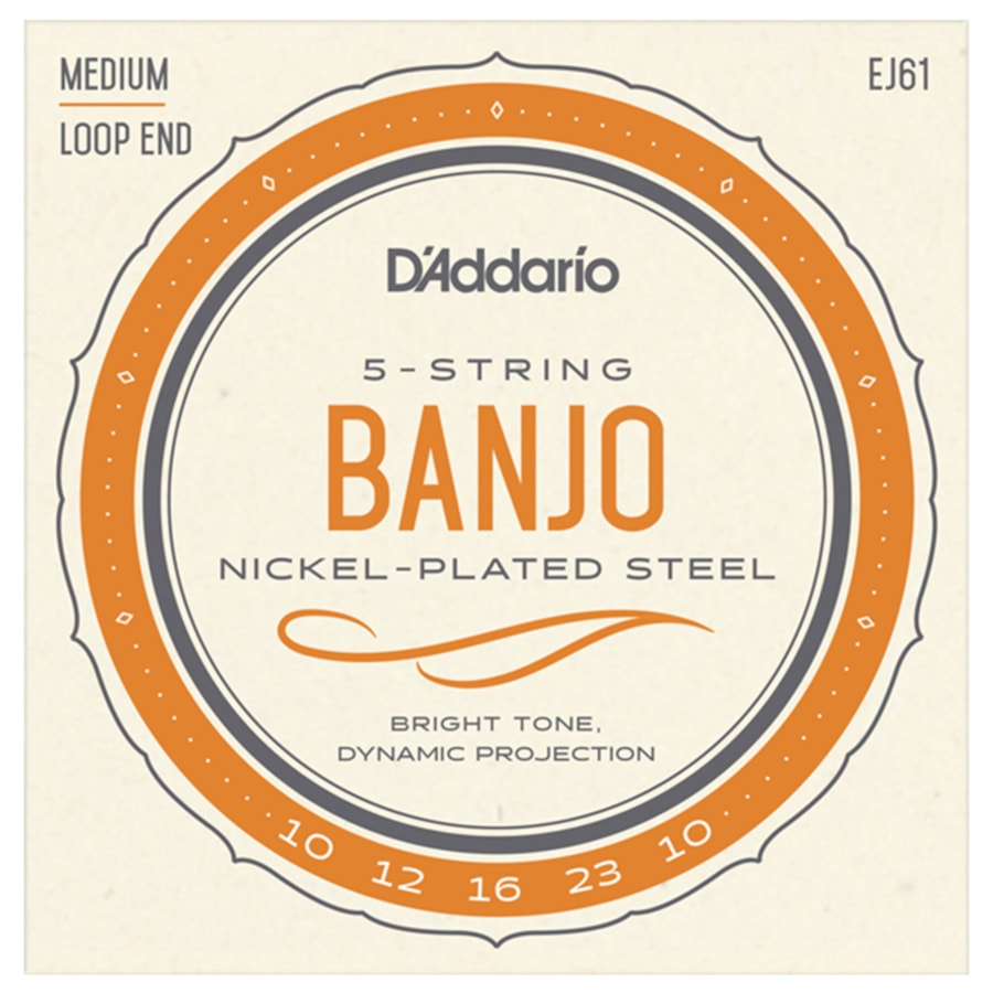 Encordoamento para Banjo D'addario EJ61 para 5 Cordas Encordoamento para Banjo D'addario EJ61 para 5 Cordas