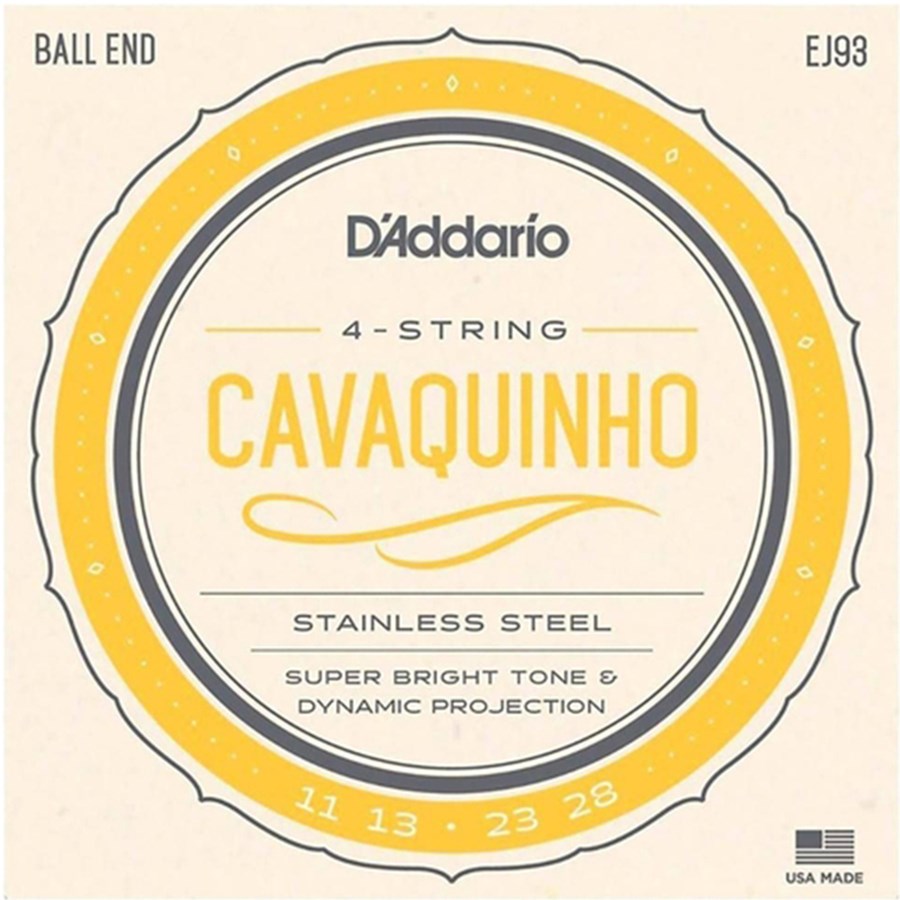 Encordoamento para Cavaquinho D'Addario EJ93 Stainless Steel 0.011
