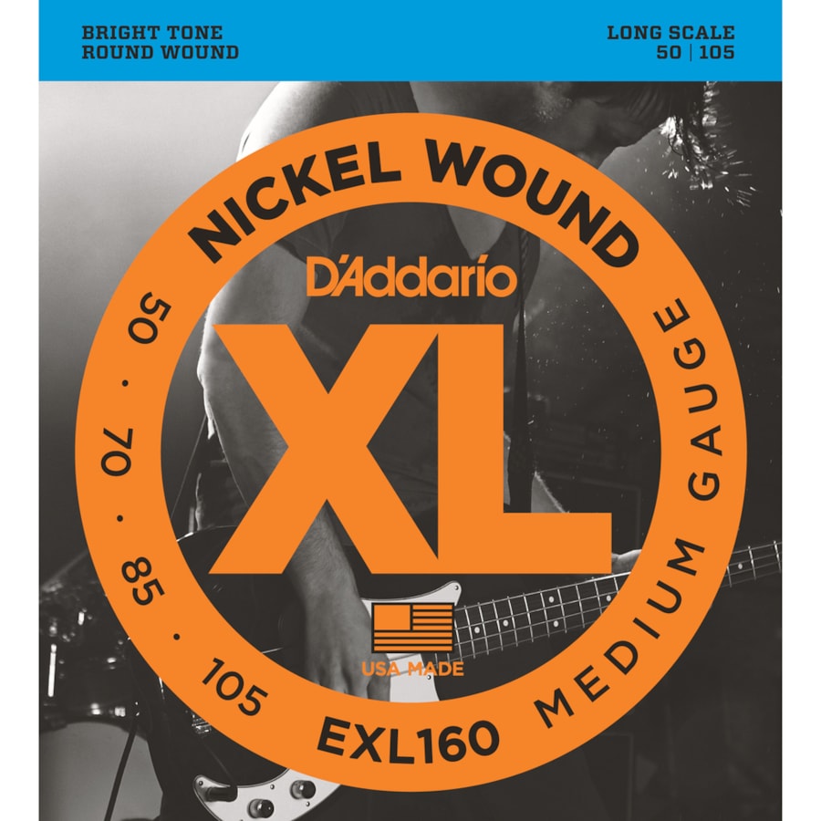 Encordoamento para Contrabaixo D'Addario EXL160 de 4 Cordas 0.050 Encordoamento para Contrabaixo D'Addario EXL160 de 4 Cordas 0.050