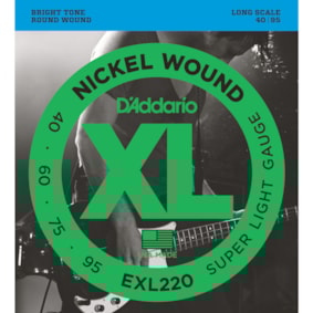 Encordoamento para Contrabaixo D'Addario EXL220 de 4 Cordas 0.040 Encordoamento para Contrabaixo D'Addario EXL220 de 4 Cordas 0.040