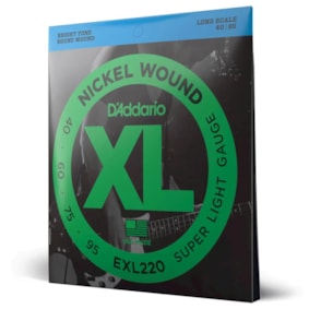 Encordoamento para Contrabaixo D'Addario EXL220 de 4 Cordas 0.040 Encordoamento para Contrabaixo D'Addario EXL220 de 4 Cordas 0.040