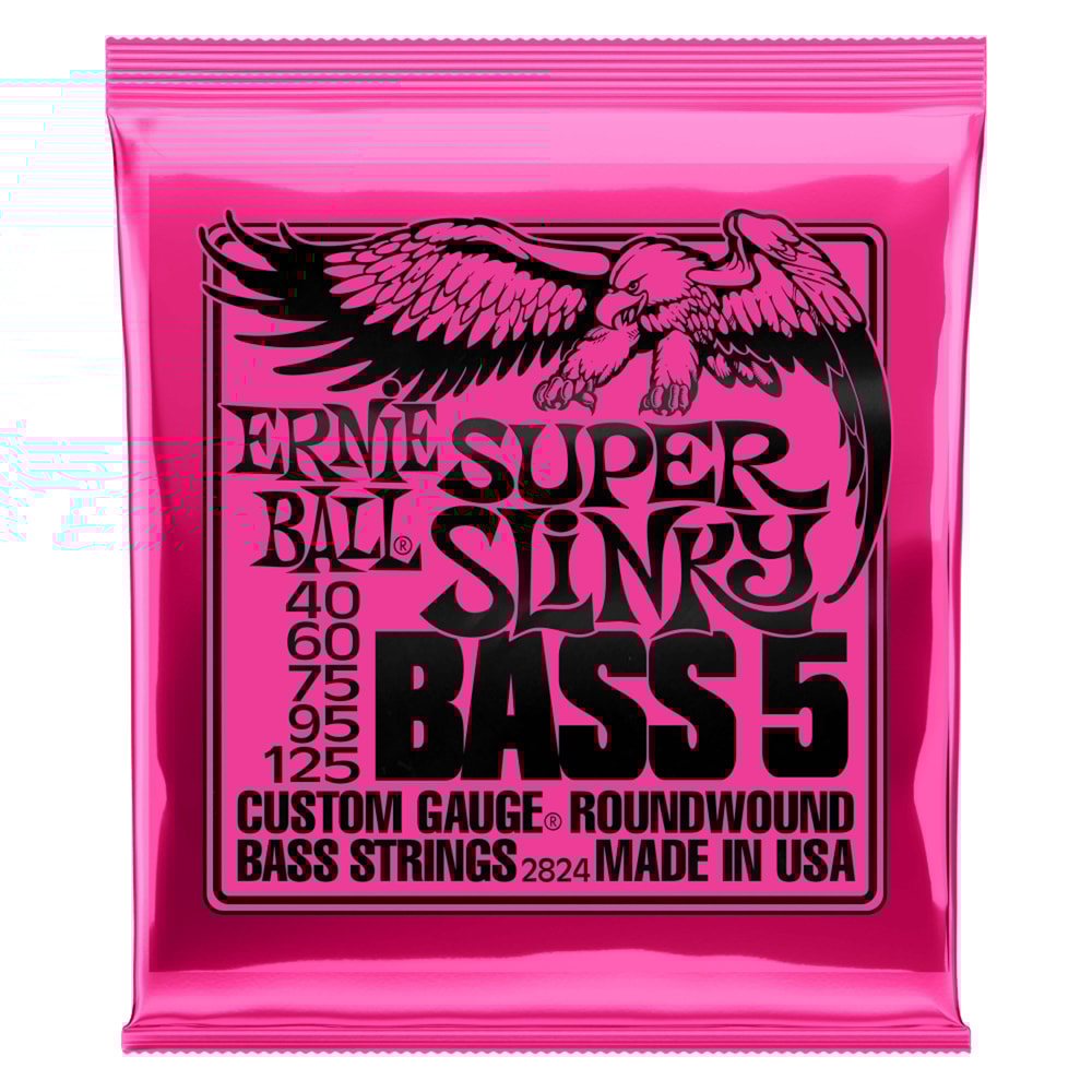 Encordoamento para Contrabaixo Ernie Ball 2824 de 5 Cordas 0.040 Super Slinky