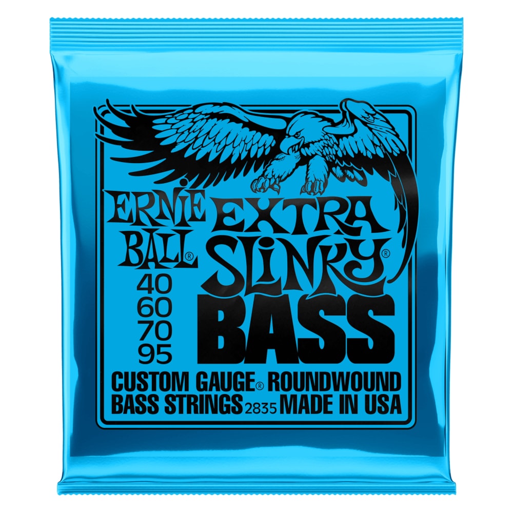 Encordoamento para Contrabaixo Ernie Ball 2835 de 4 Cordas 0.040 Extra Slinky