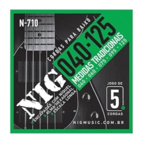 Encordoamento para Contrabaixo NIG N-710 de 5 Cordas 0.040 Encordoamento para Contrabaixo NIG N-710 de 5 Cordas 0.040