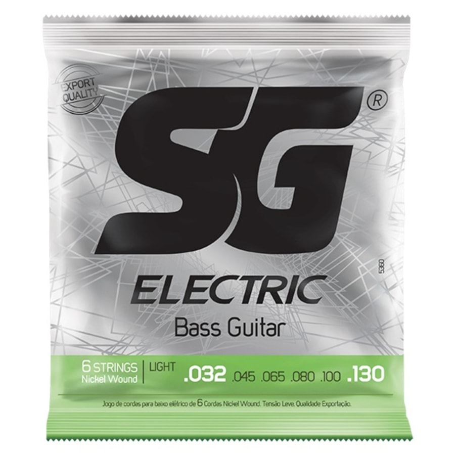 Encordoamento para Contrabaixo SG de 6 Cordas 0.32 Encordoamento para Contrabaixo SG de 6 Cordas 0.32