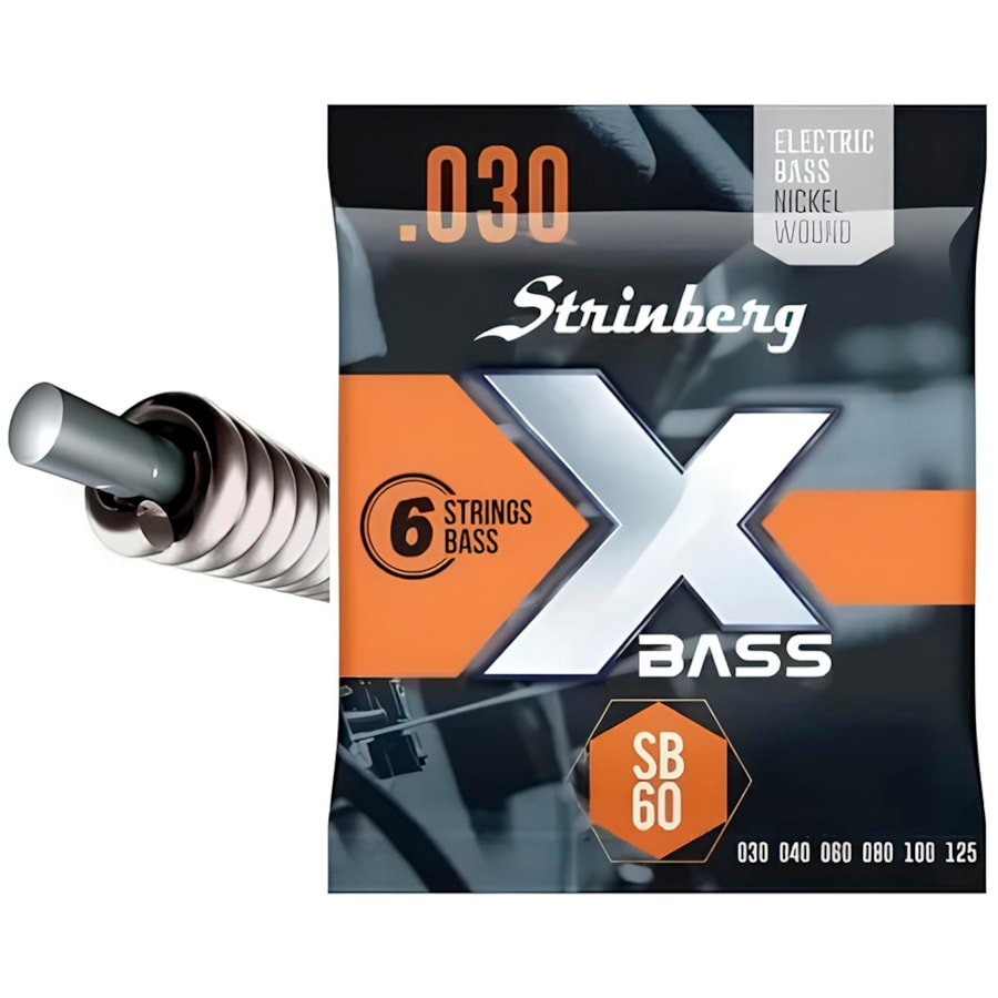 Encordoamento para Contrabaixo Strinberg SB-60 de 6 Cordas 0.040 - 0.125