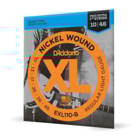 Encordoamento para Guitarra D'Addario EXL110 Regular Light Gauge 0.010 Encordoamento para Guitarra D'Addario EXL110 Regular Light Gauge 0.010