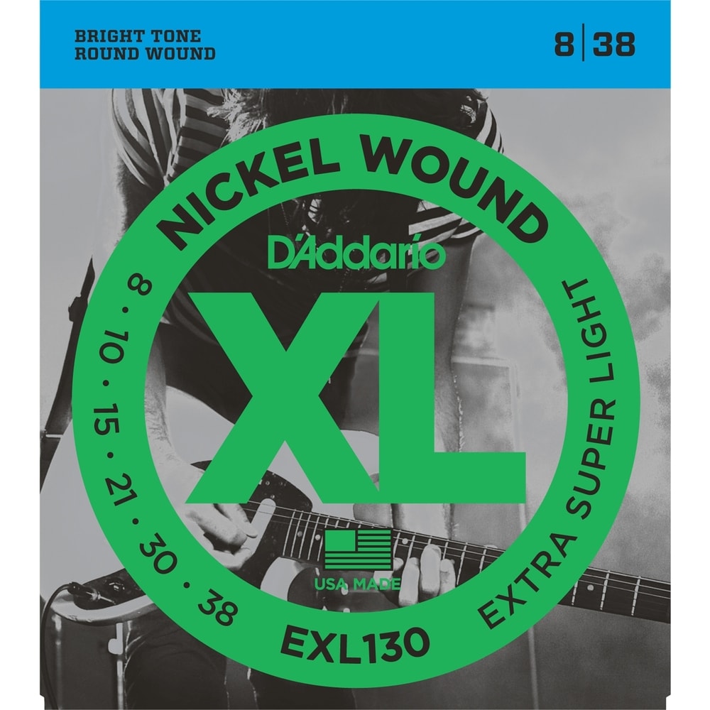 Encordoamento para Guitarra D'Addario EXL130 Extra Super Light 0.008