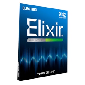 Encordoamento para Guitarra Elixir 12002 Super Light Nanoweb 0.009