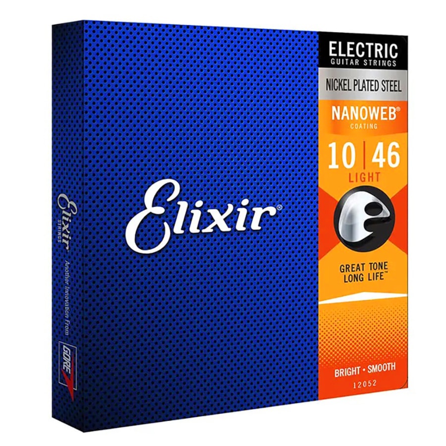 Encordoamento para Guitarra Elixir 12052 Light Nanoweb 0.010