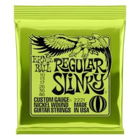 Encordoamento para Guitarra Ernie Ball 2221 Regular Slinky 0.010 Encordoamento para Guitarra Ernie Ball 2221 Regular Slinky 0.010