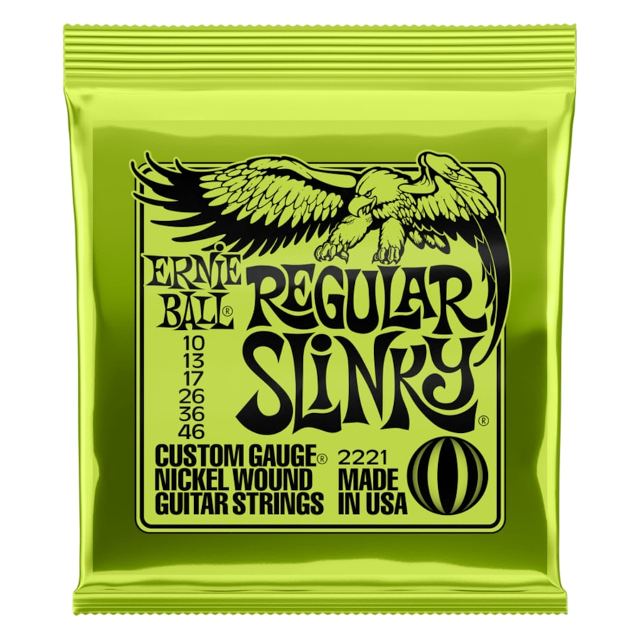 Encordoamento para Guitarra Ernie Ball 2221 Regular Slinky 0.010 Encordoamento para Guitarra Ernie Ball 2221 Regular Slinky 0.010
