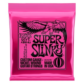 Encordoamento para Guitarra Ernie Ball 2223 Super Slinky 0.009