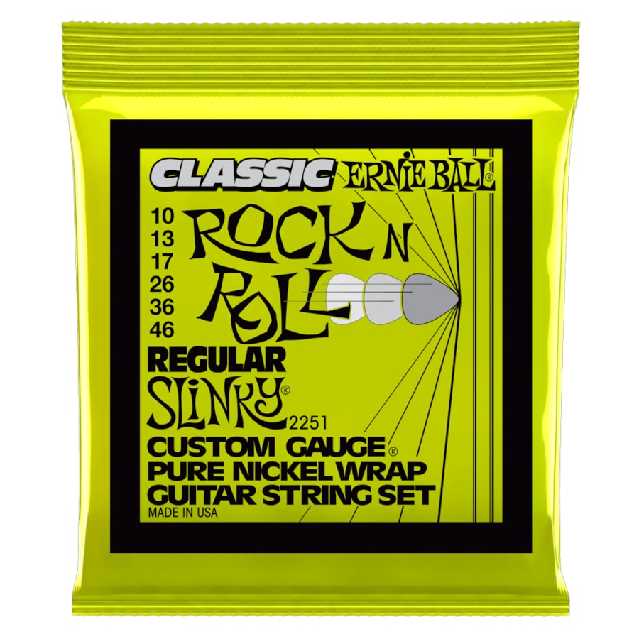Encordoamento para Guitarra Ernie Ball 2251 Regular Slinky Classic Rock n Roll .010 Encordoamento para Guitarra Ernie Ball 2251 Regular Slinky Classic Rock n Roll .010