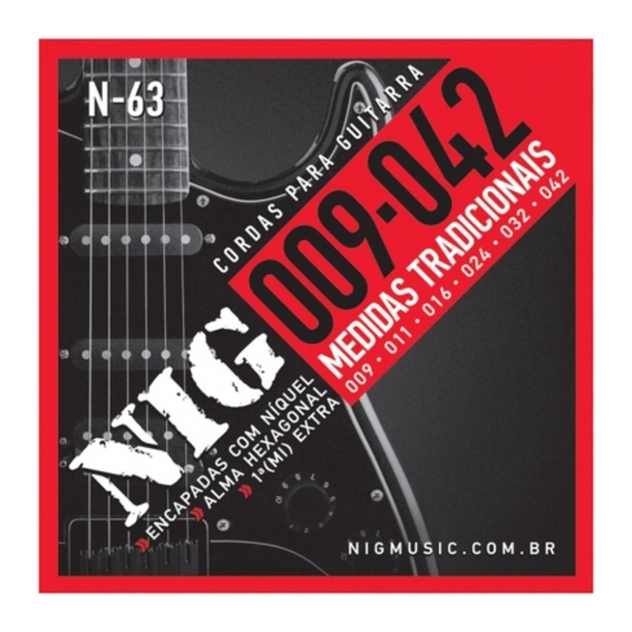 Encordoamento para Guitarra NIG N-63 0.009