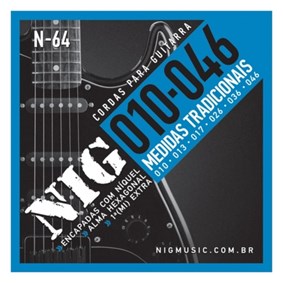 Encordoamento para Guitarra NIG N-64 0.010