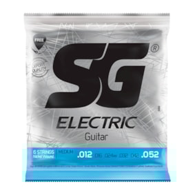 Encordoamento para Guitarra SG 6668 Medium 0.012 C/ Palheta e 1ª Extra Encordoamento para Guitarra SG 6668 Medium 0.012 C/ Palheta e 1ª Extra