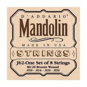 Encordoamento para Mandolim/Bandolim D'Addario J62