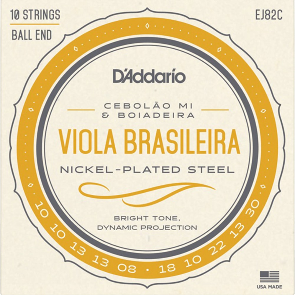 Encordoamento para Viola Brasileira D’Addario EJ82C